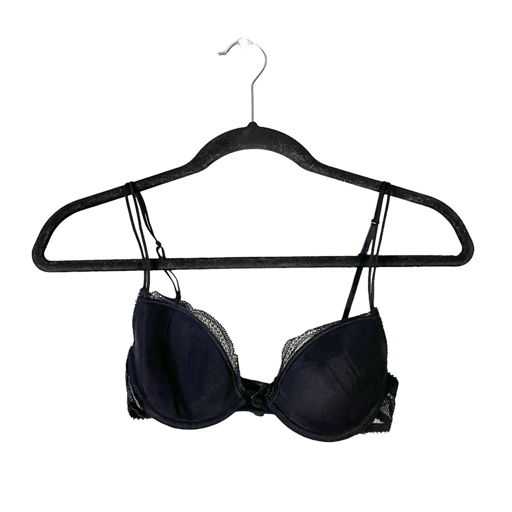 Calvin Klein Black Lace Underwire Bra Size 34A Intimates Casual Wear